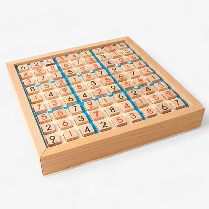 Daan houten Sudoku bordspel met opberglade