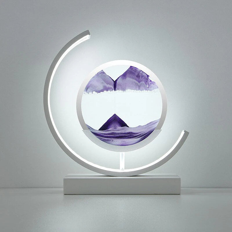 Diepzee zandlandschappen: verlichte zandkunst voor serene woondecoratie