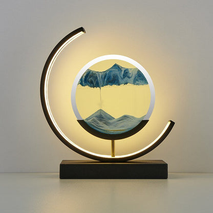 Diepzee zandlandschappen: verlichte zandkunst voor serene woondecoratie