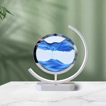 Diepzee zandlandschappen: verlichte zandkunst voor serene woondecoratie