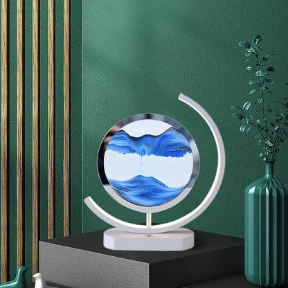 Diepzee zandlandschappen: verlichte zandkunst voor serene woondecoratie