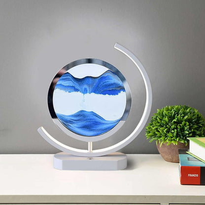 Diepzee zandlandschappen: verlichte zandkunst voor serene woondecoratie