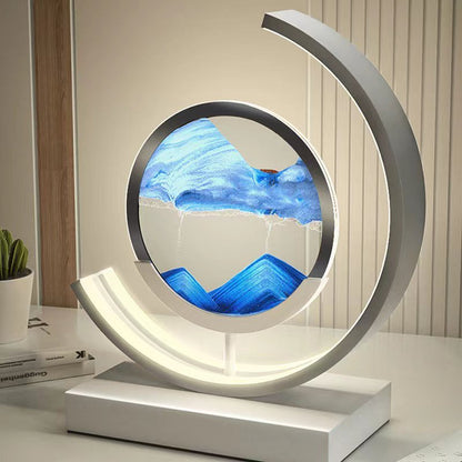 Diepzee zandlandschappen: verlichte zandkunst voor serene woondecoratie