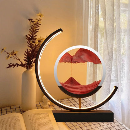Diepzee zandlandschappen: verlichte zandkunst voor serene woondecoratie
