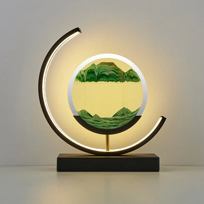 Diepzee zandlandschappen: verlichte zandkunst voor serene woondecoratie
