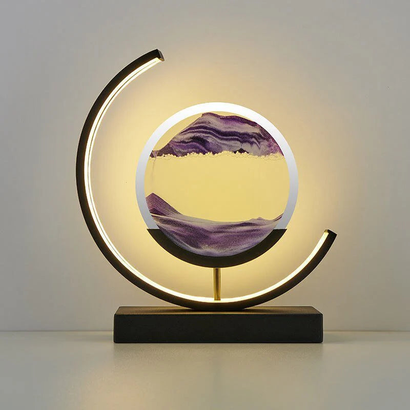 Diepzee zandlandschappen: verlichte zandkunst voor serene woondecoratie