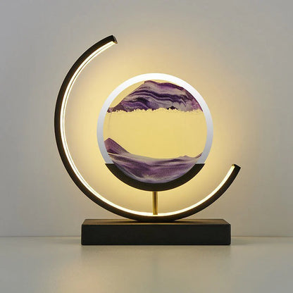 Diepzee zandlandschappen: verlichte zandkunst voor serene woondecoratie