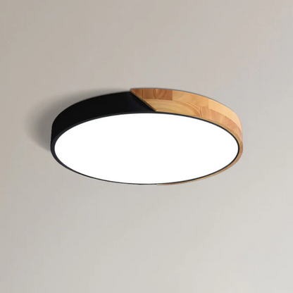 Delos Scandinavische houten LED-plafondlamp voor moderne sfeerverlichting