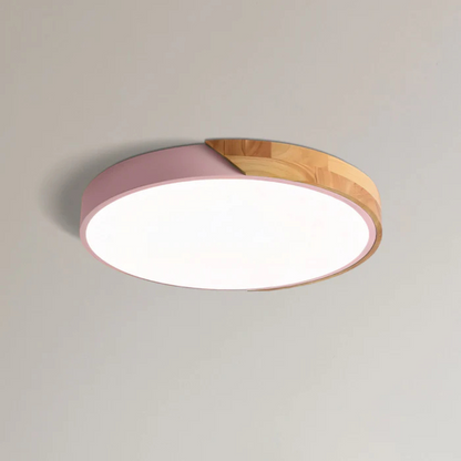 Delos Scandinavische houten LED-plafondlamp voor moderne sfeerverlichting