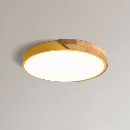 Delos Scandinavische houten LED-plafondlamp voor moderne sfeerverlichting