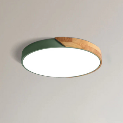 Delos Scandinavische houten LED-plafondlamp voor moderne sfeerverlichting