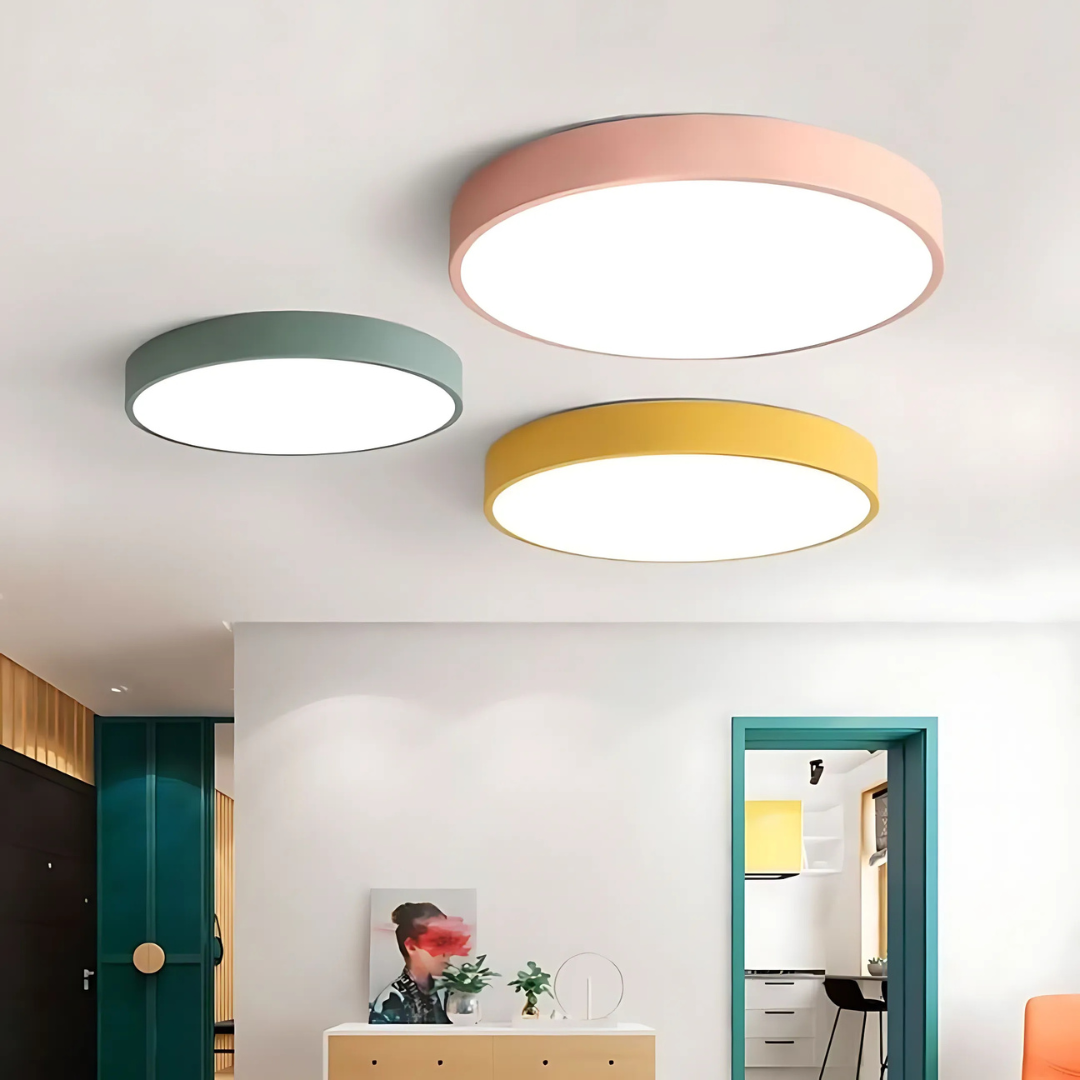Delos Scandinavische houten LED-plafondlamp voor moderne sfeerverlichting