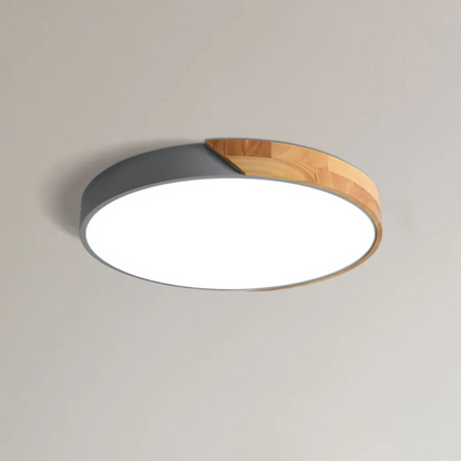Delos Scandinavische houten LED-plafondlamp voor moderne sfeerverlichting