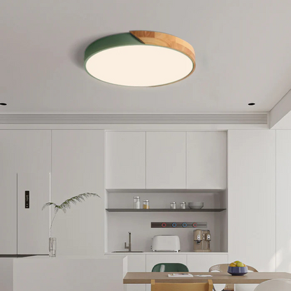 Delos Scandinavische houten LED-plafondlamp voor moderne sfeerverlichting