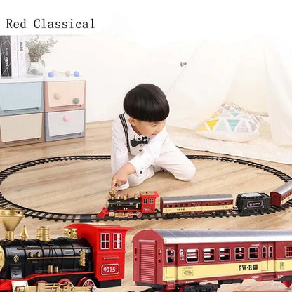 Deluxe 39-delige HO schaal modeltreinset met rooklichten en ovaal spoor