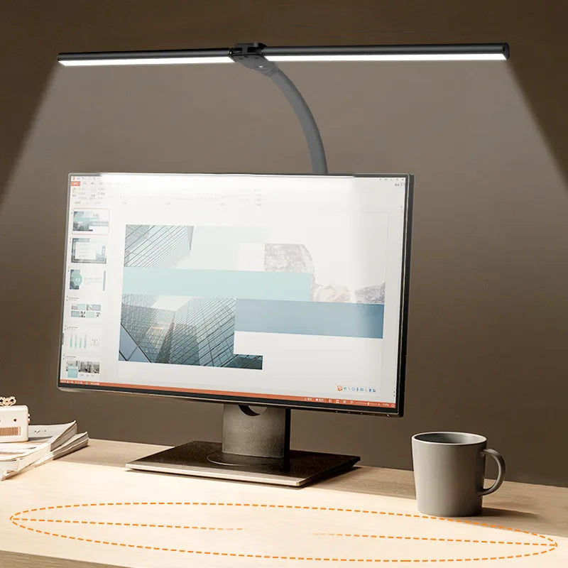 DeskLight dubbele kop LED bureaulamp met verstelbare helderheid