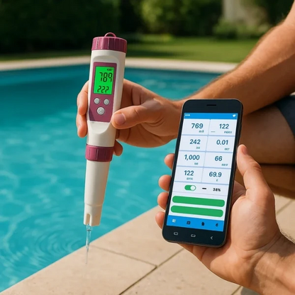Digitale 7-in-1 Slimme Waterkwaliteitsmeter met App-Connectiviteit