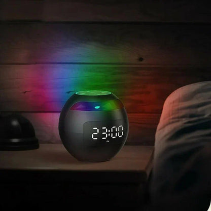 Digitale LED wekker Bluetooth speaker met gekleurde nachtlamp