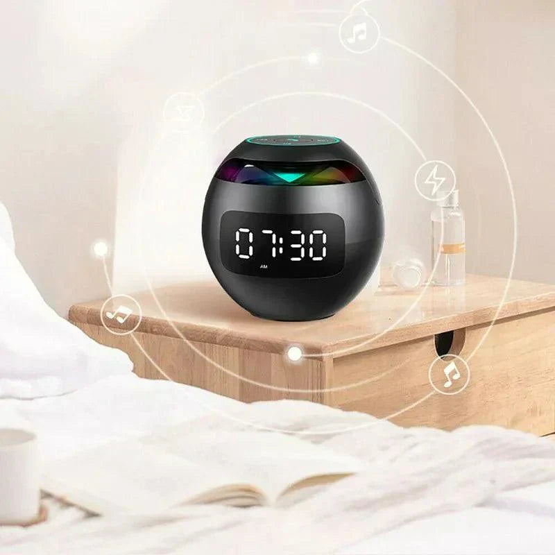 Digitale LED wekker Bluetooth speaker met gekleurde nachtlamp