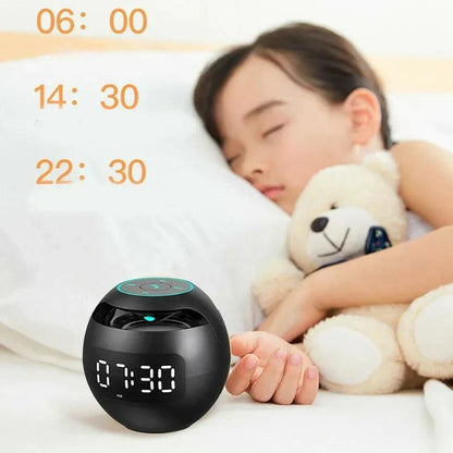 Digitale LED wekker Bluetooth speaker met gekleurde nachtlamp