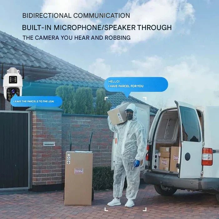 DualGuard solar 4K draadloze beveiligingscamera met 360 graden bediening