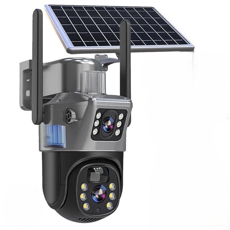 DualGuard solar 4K draadloze beveiligingscamera met 360 graden bediening