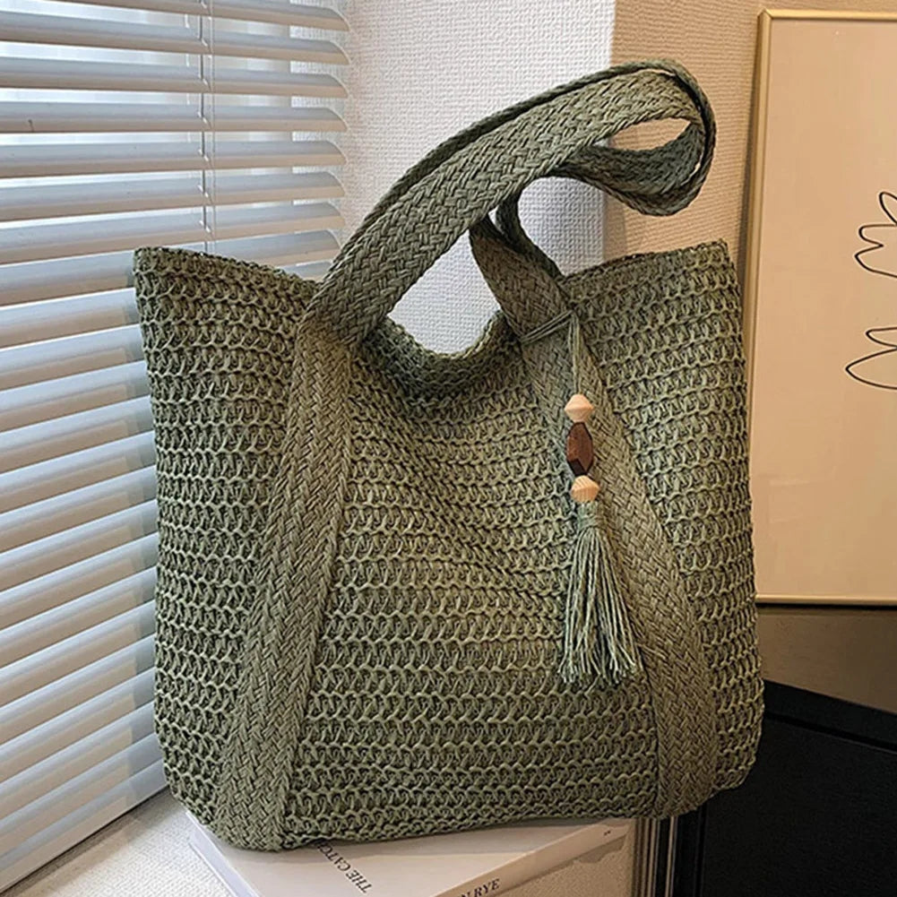 EcoChic Rotan Handtas Stijlvolle Duurzame Dagelijkse Tas