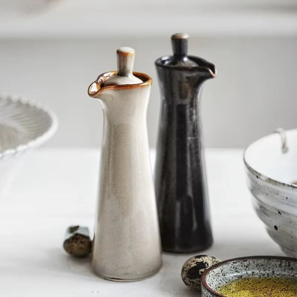 EcoPour glazen oliedispenser met druppelvrije tuit voor schoon en stijlvol keuken schenken