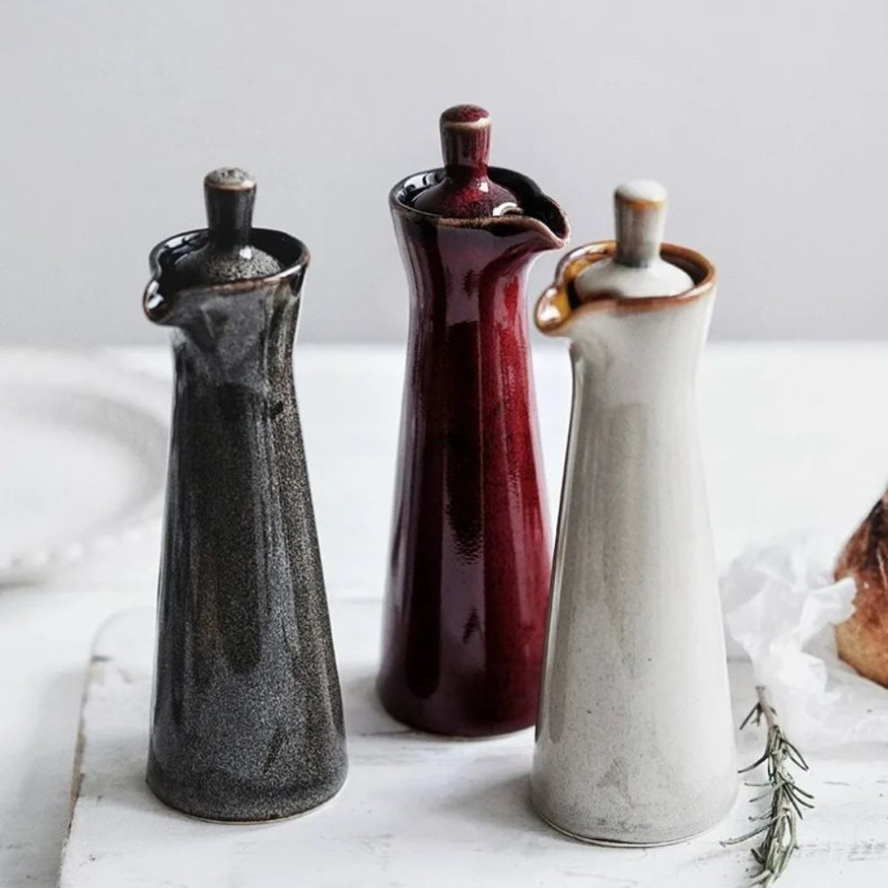 EcoPour glazen oliedispenser met druppelvrije tuit voor schoon en stijlvol keuken schenken