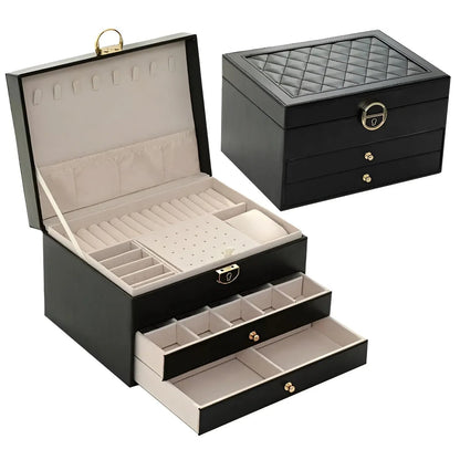 EleganceBox luxe sieradenorganizer met meerdere opberglagen