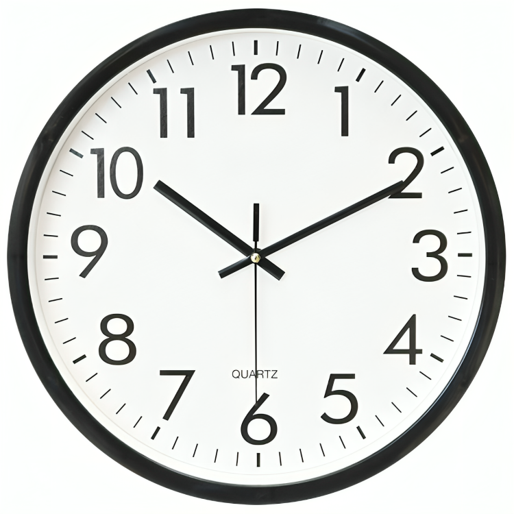 Elegante Atomic wandklok 34cm binnen- en buitenprecisieklok