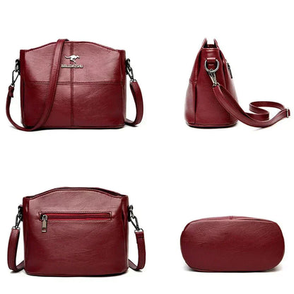 Elegante leren crossbodytas praktische schoudertas voor dames