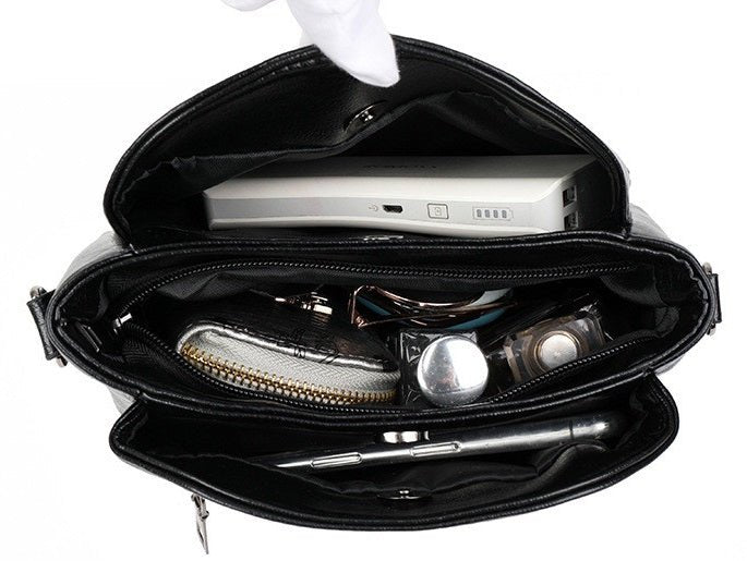 Elegante leren crossbodytas praktische schoudertas voor dames