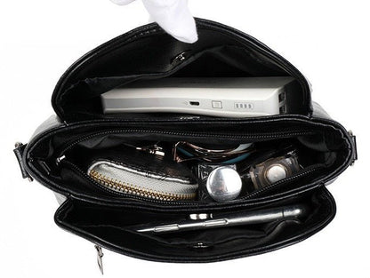 Elegante leren crossbodytas praktische schoudertas voor dames