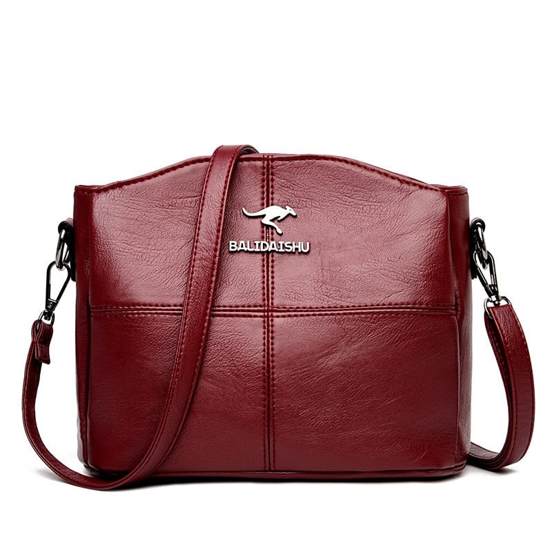 Elegante leren crossbodytas praktische schoudertas voor dames