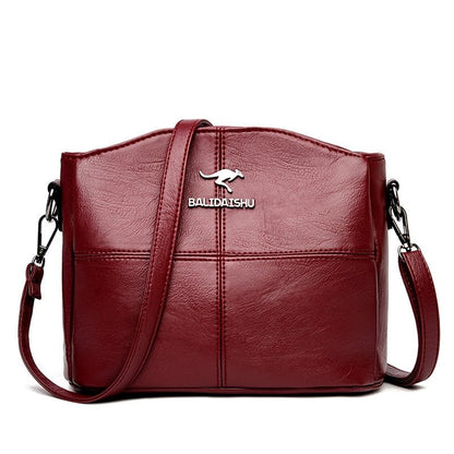 Elegante leren crossbodytas praktische schoudertas voor dames