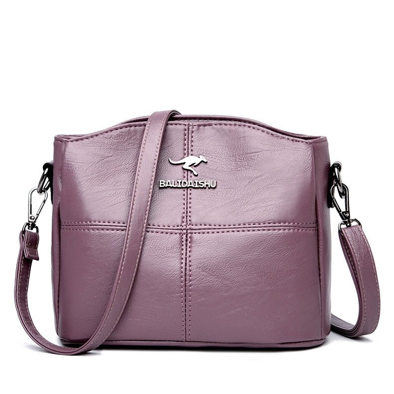 Elegante leren crossbodytas praktische schoudertas voor dames