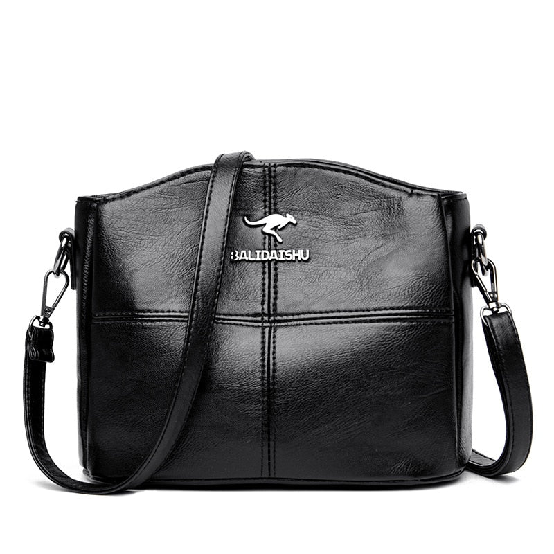 Elegante leren crossbodytas praktische schoudertas voor dames