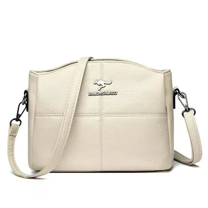 Elegante leren crossbodytas praktische schoudertas voor dames