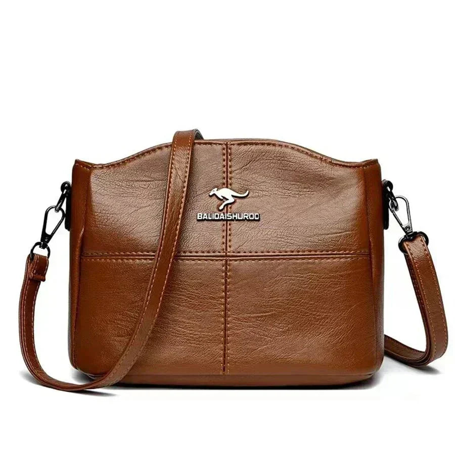 Elegante leren crossbodytas praktische schoudertas voor dames