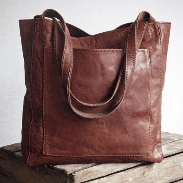 Elegante leren damestas met schouderriem