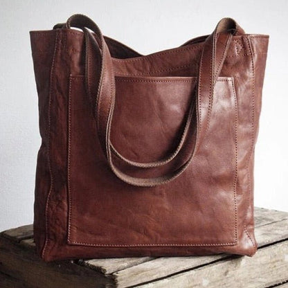 Elegante leren damestas met schouderriem