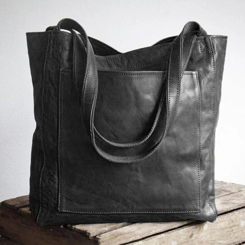 Elegante leren damestas met schouderriem