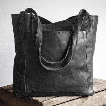 Elegante leren damestas met schouderriem