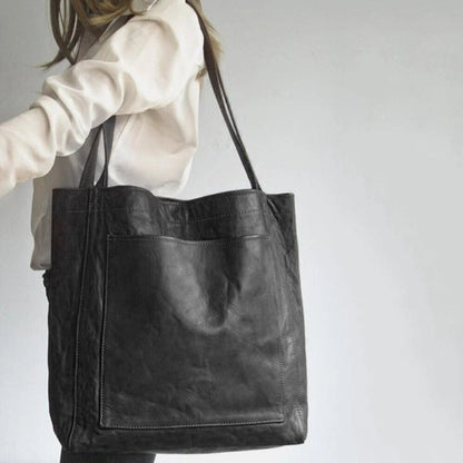 Elegante leren damestas met schouderriem