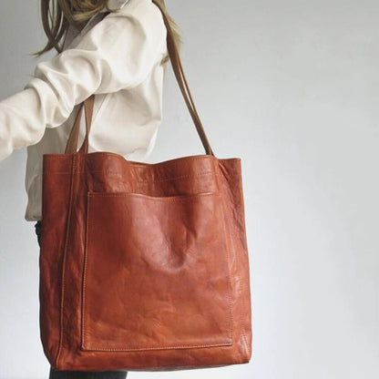 Elegante leren damestas met schouderriem