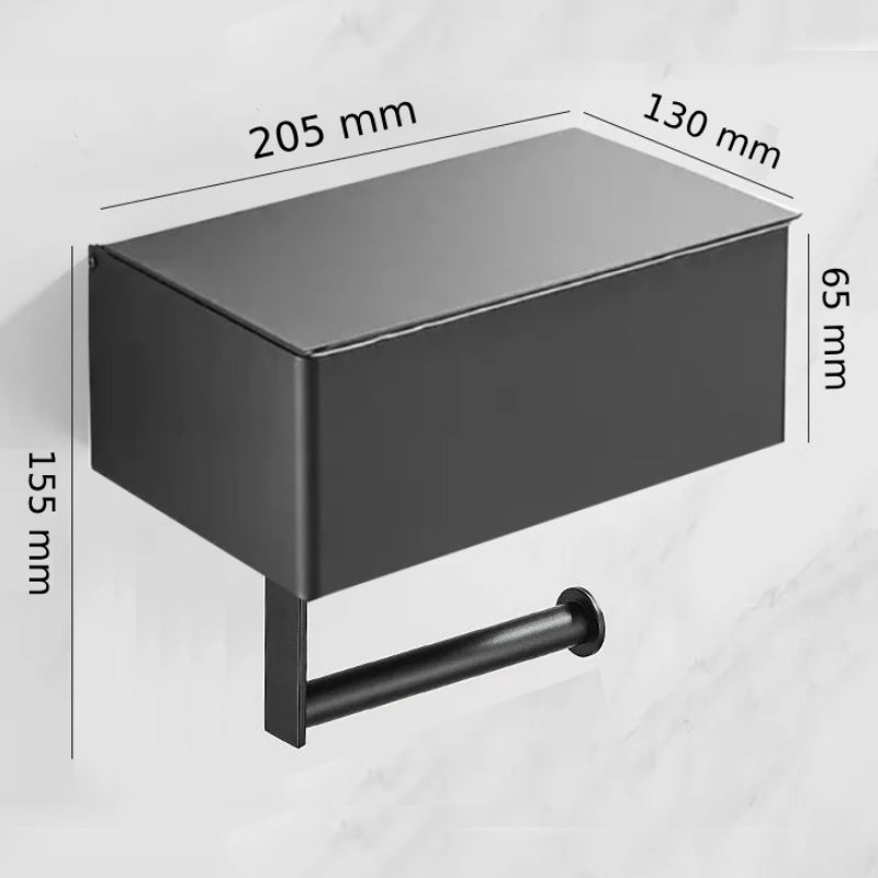 ElegantEssentials wandgemonteerde toiletrolhouder met plank en lade