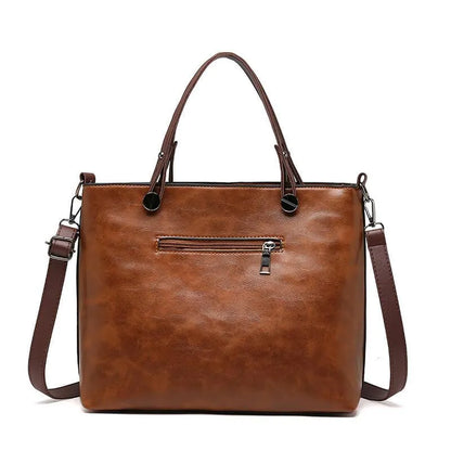 Elly vintage leren schoudertas voor dames met elegant handgemaakt ontwerp