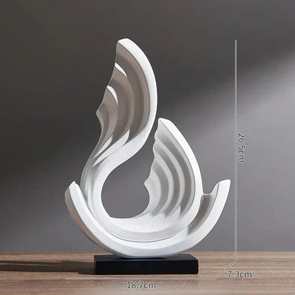 Ethereal Flow glazen ornament met elegant ontwerp voor moderne woondecoratie