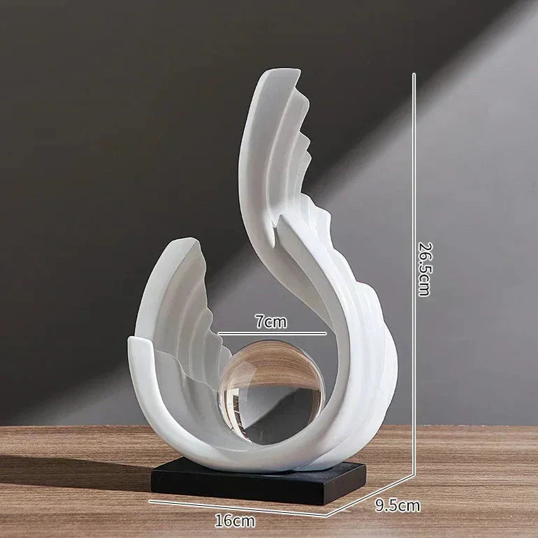 Ethereal Flow glazen ornament met elegant ontwerp voor moderne woondecoratie